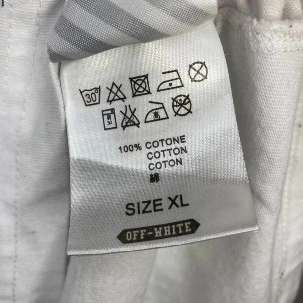 Off White Floral Embroidered Tee Shirt